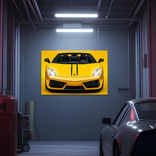 Luxury Supercar Neon Wall Art - UV Printed LED Plexiglass Sign for Garage, Man Cave & Exotic Car Lovers - Adjustable Light and Free Shipping