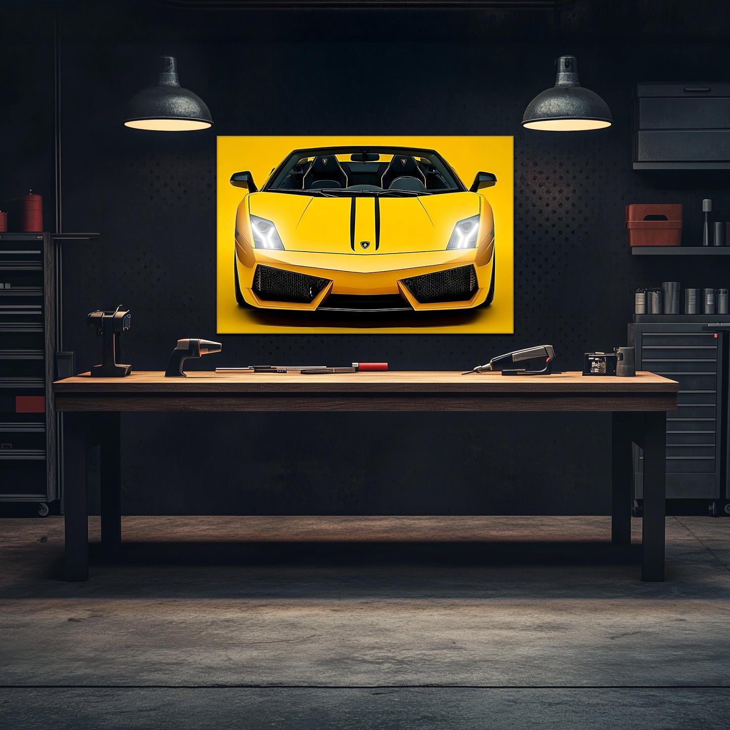 Luxury Supercar Neon Wall Art - UV Printed LED Plexiglass Sign for Garage, Man Cave & Exotic Car Lovers - Adjustable Light and Free Shipping