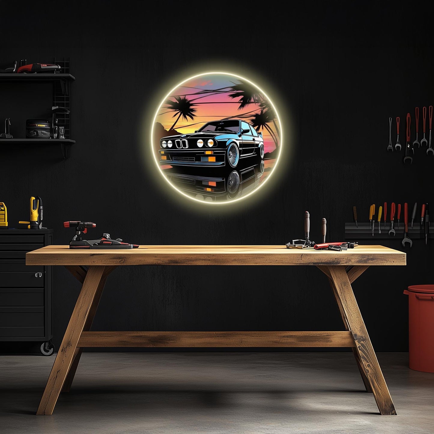 Car neon light sign, Car wall art lighted, Car led wall decor, Car led sign, Man Cave Automotive Sign,Free Shipping & Returns