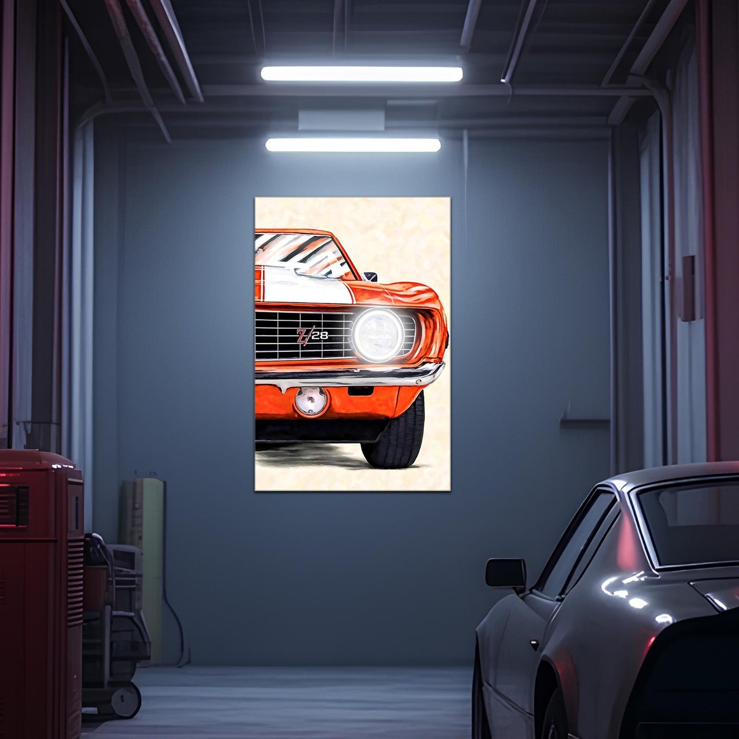 Muscle Car Neon Wall Art - UV Printed LED Plexiglass Sign for Garage, Man Cave & Classic Car Fans - Adjustable Light and Free Shipping
