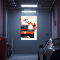 Muscle Car Neon Wall Art - UV Printed LED Plexiglass Sign for Garage, Man Cave & Classic Car Fans - Adjustable Light and Free Shipping