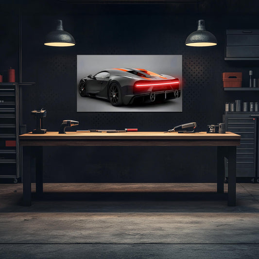 Luxury Sports Car Neon Wall Art – Large LED Garage Decor – Gift for Car Enthusiasts – Man Cave Wall Sign – Free Shipping & Returns