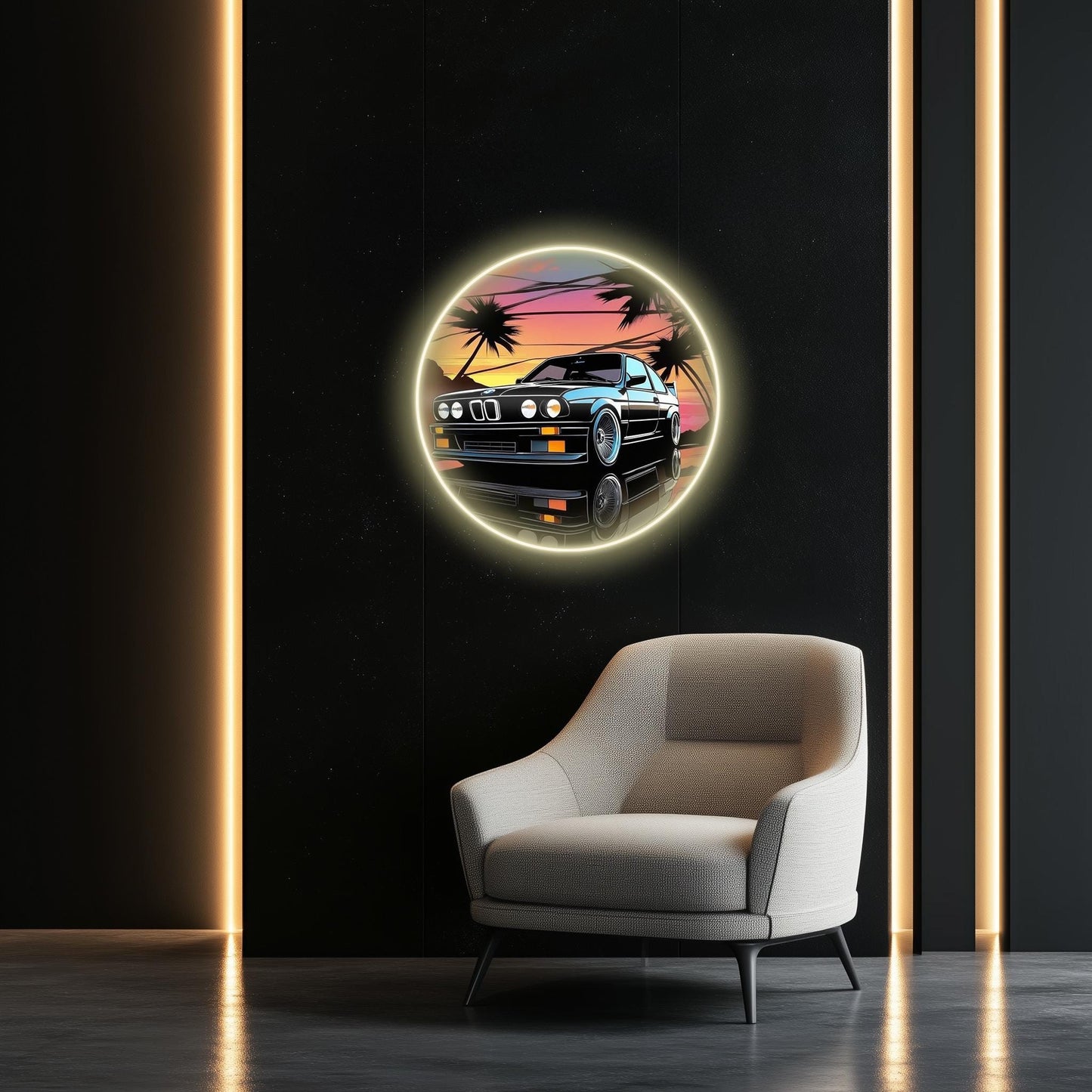 Car neon light sign, Car wall art lighted, Car led wall decor, Car led sign, Man Cave Automotive Sign,Free Shipping & Returns