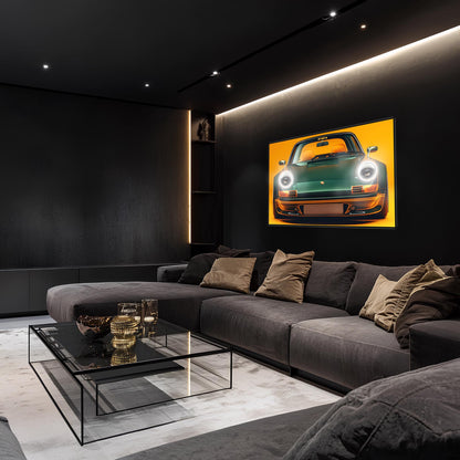 LED Retro Car Wall Art – UV‑Printed Acrylic with Dimmer Remote