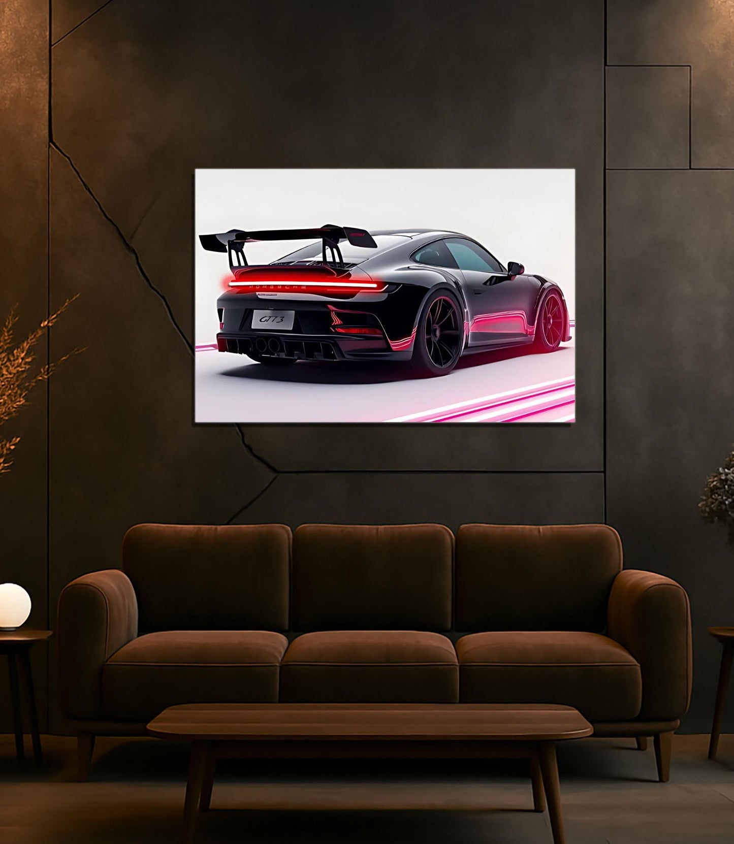 Acrylic UV Printed LED Car Poster – Backlit Neon Wall Decor