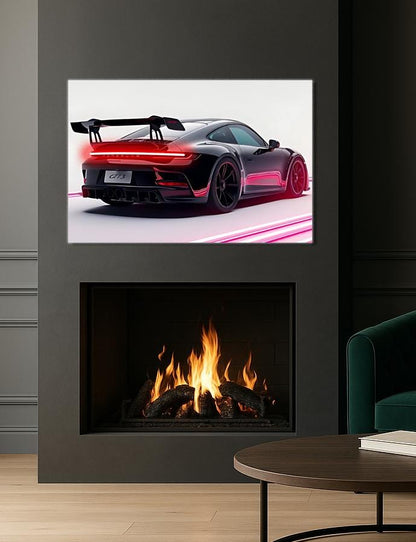 Acrylic UV Printed LED Car Poster – Backlit Neon Wall Decor