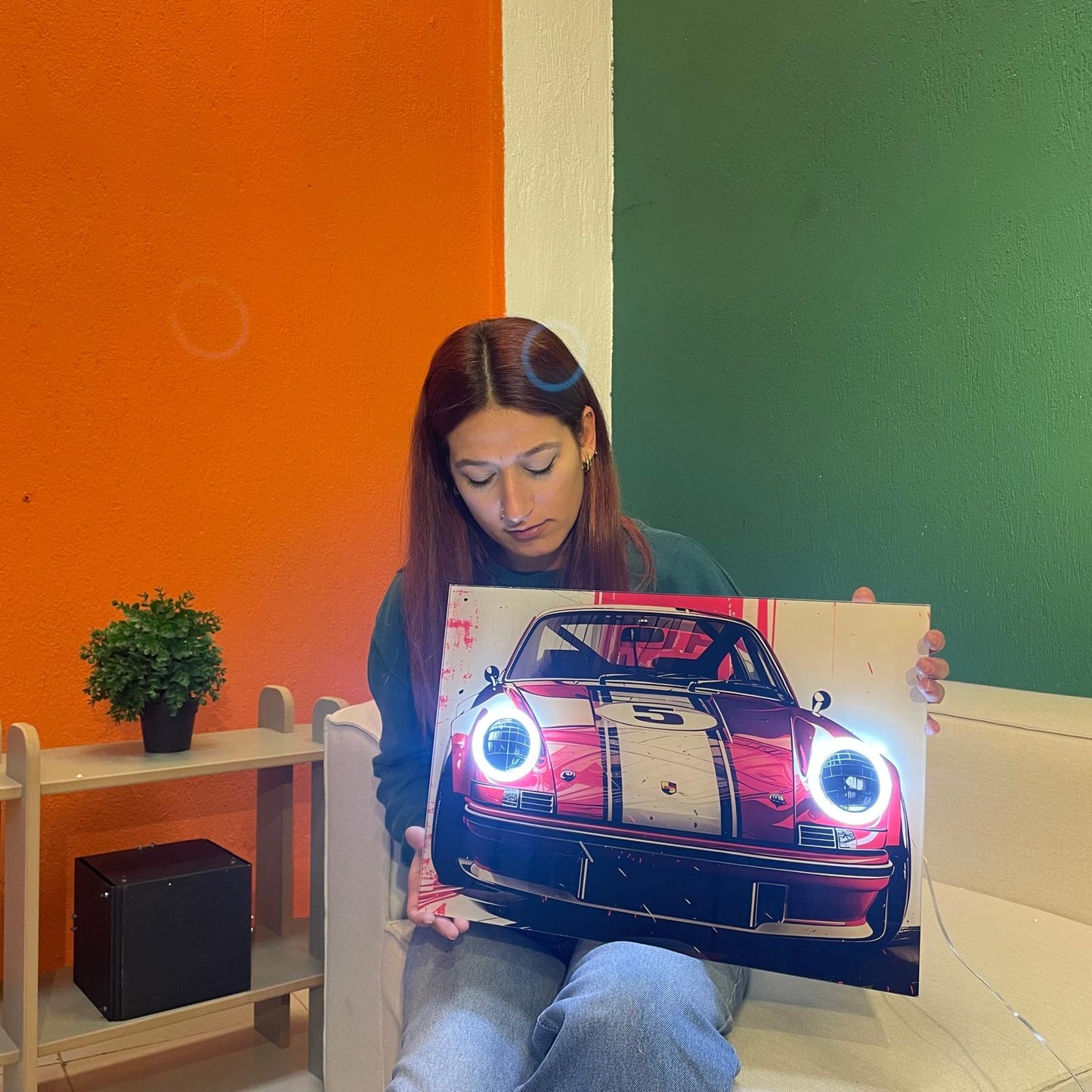 Neon LED Car Sign – Acrylic Wall Decor, Includes Mounting