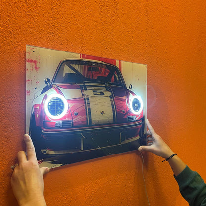 Neon LED Car Sign – Acrylic Wall Decor, Includes Mounting
