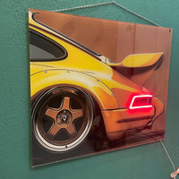 Acrylic UV‑Printed Car Neon Poster with LED Glow – Custom Sizes Available