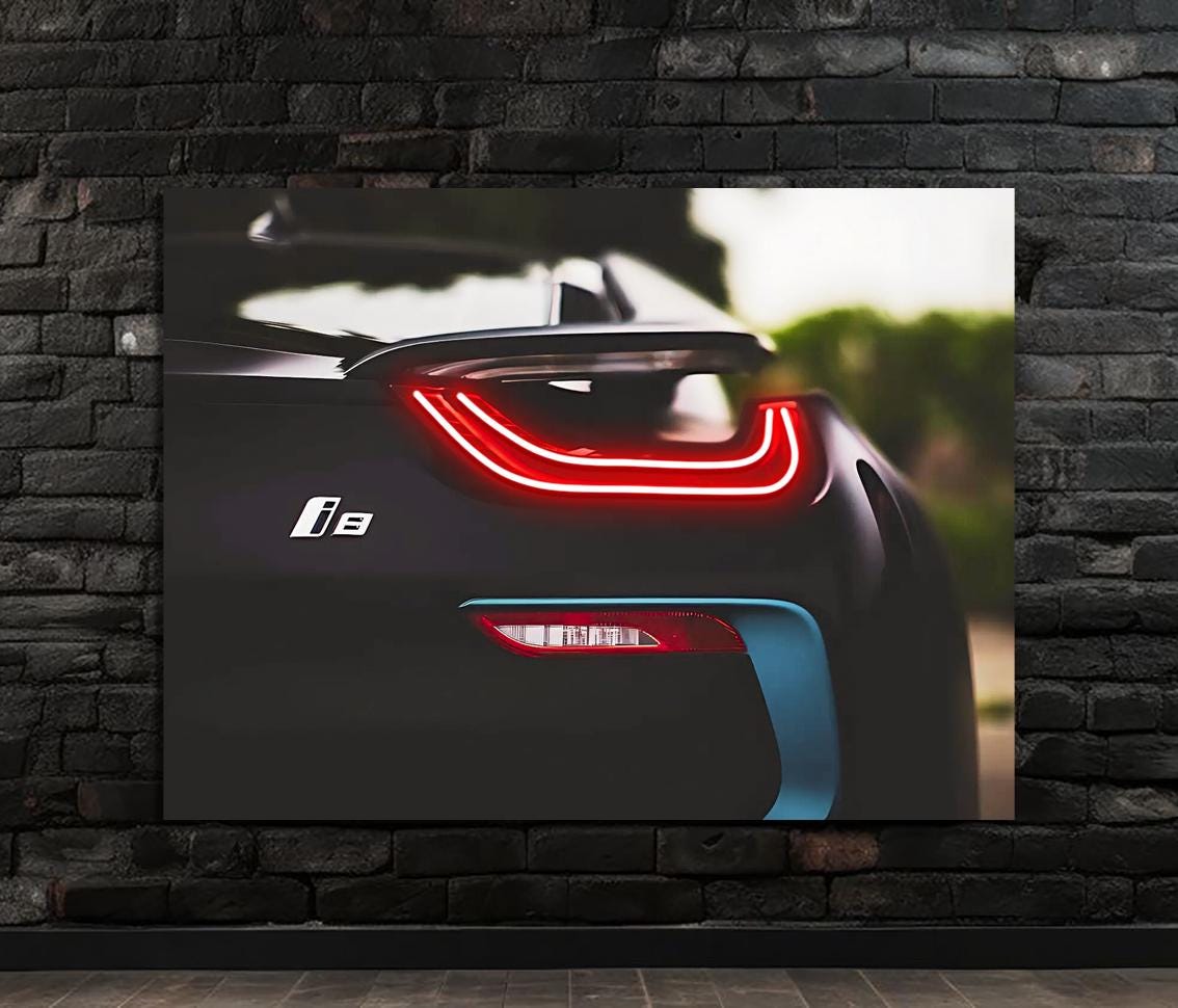Neon Car LED Wall Art – UV‑Printed Acrylic, Glowing Edges