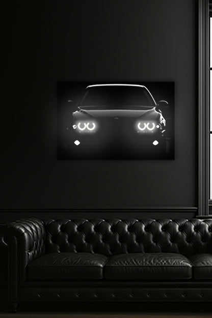 UV‑Printed Plexiglass Classic Sport Car Front Art with LED Halo