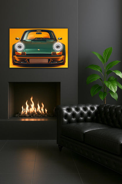 LED Retro Car Wall Art – UV‑Printed Acrylic with Dimmer Remote
