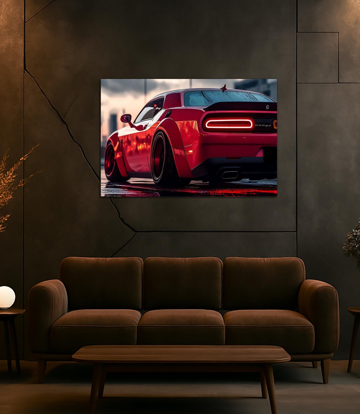 Acrylic UV‑Printed Car Poster with Integrated Neon LED Lighting