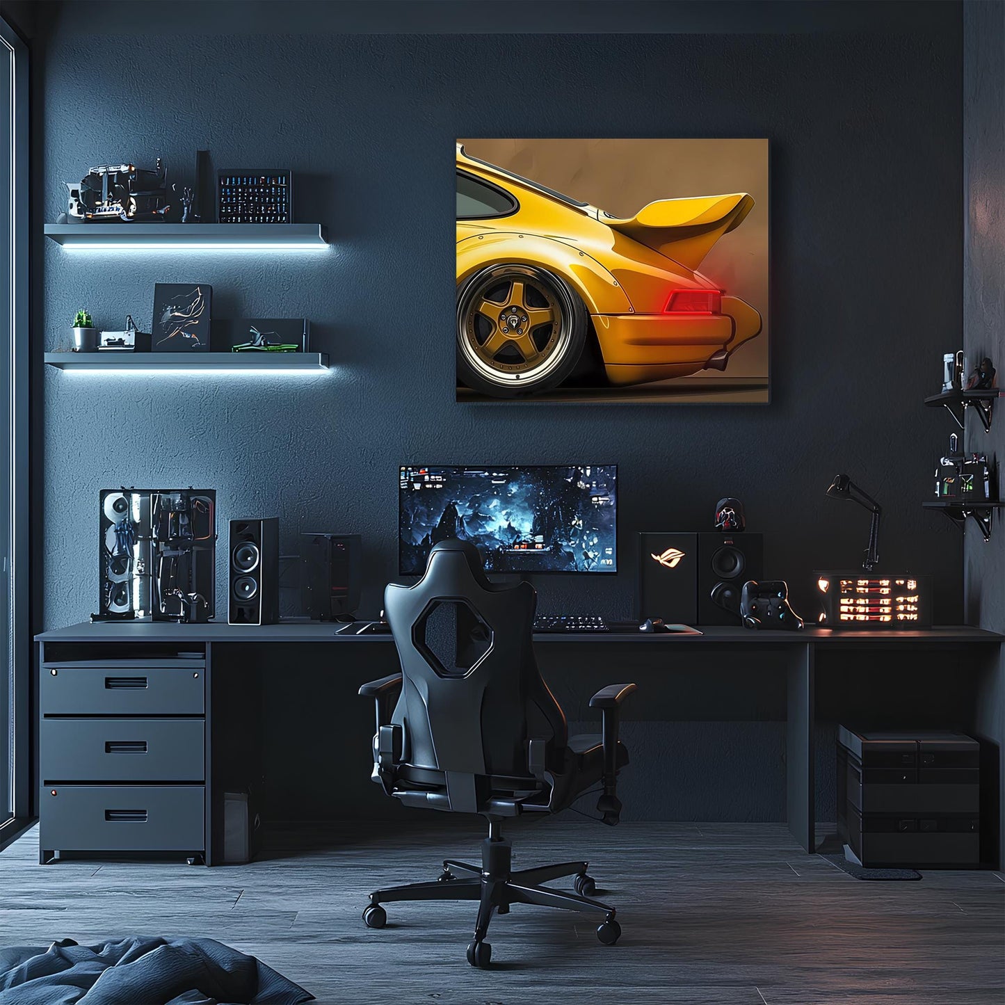 Acrylic UV‑Printed Car Neon Poster with LED Glow – Custom Sizes Available
