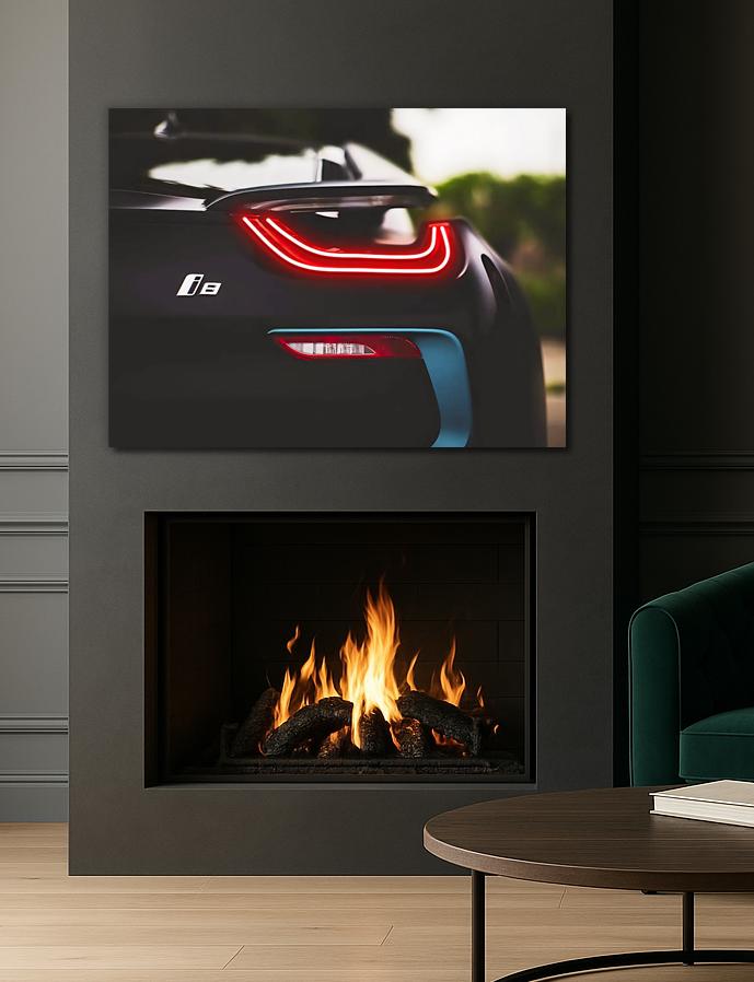 Neon Car LED Wall Art – UV‑Printed Acrylic, Glowing Edges