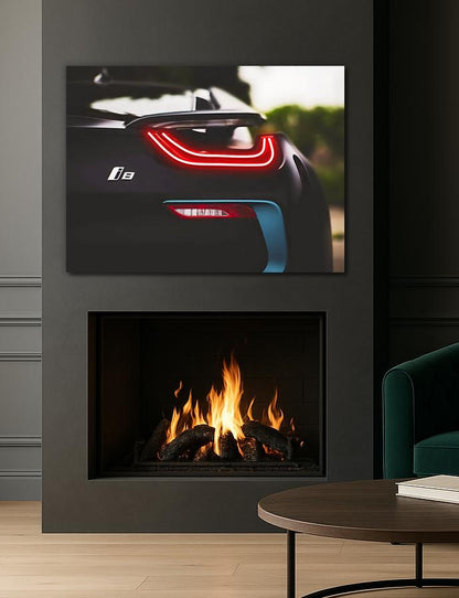 Neon Car LED Wall Art – UV‑Printed Acrylic, Glowing Edges