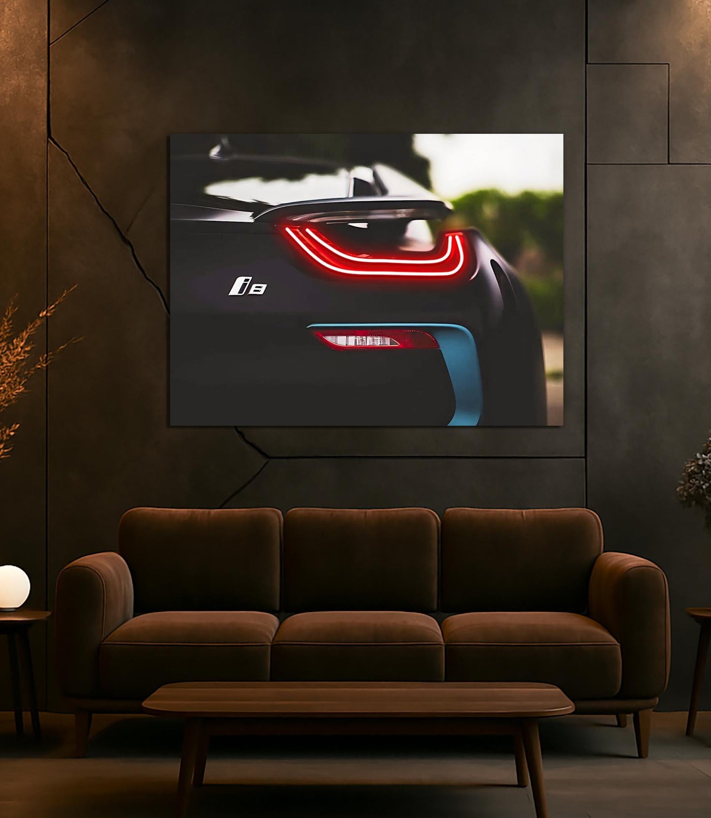Neon Car LED Wall Art – UV‑Printed Acrylic, Glowing Edges