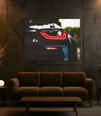 Neon Car LED Wall Art – UV‑Printed Acrylic, Glowing Edges