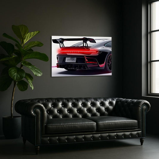 Acrylic UV‑Printed Rear Sport Car LED Art with Remote Control