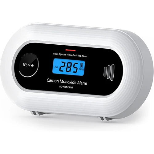 Carbon Monoxide Detector 10-Year Battery LCD Display 85dB Alarm