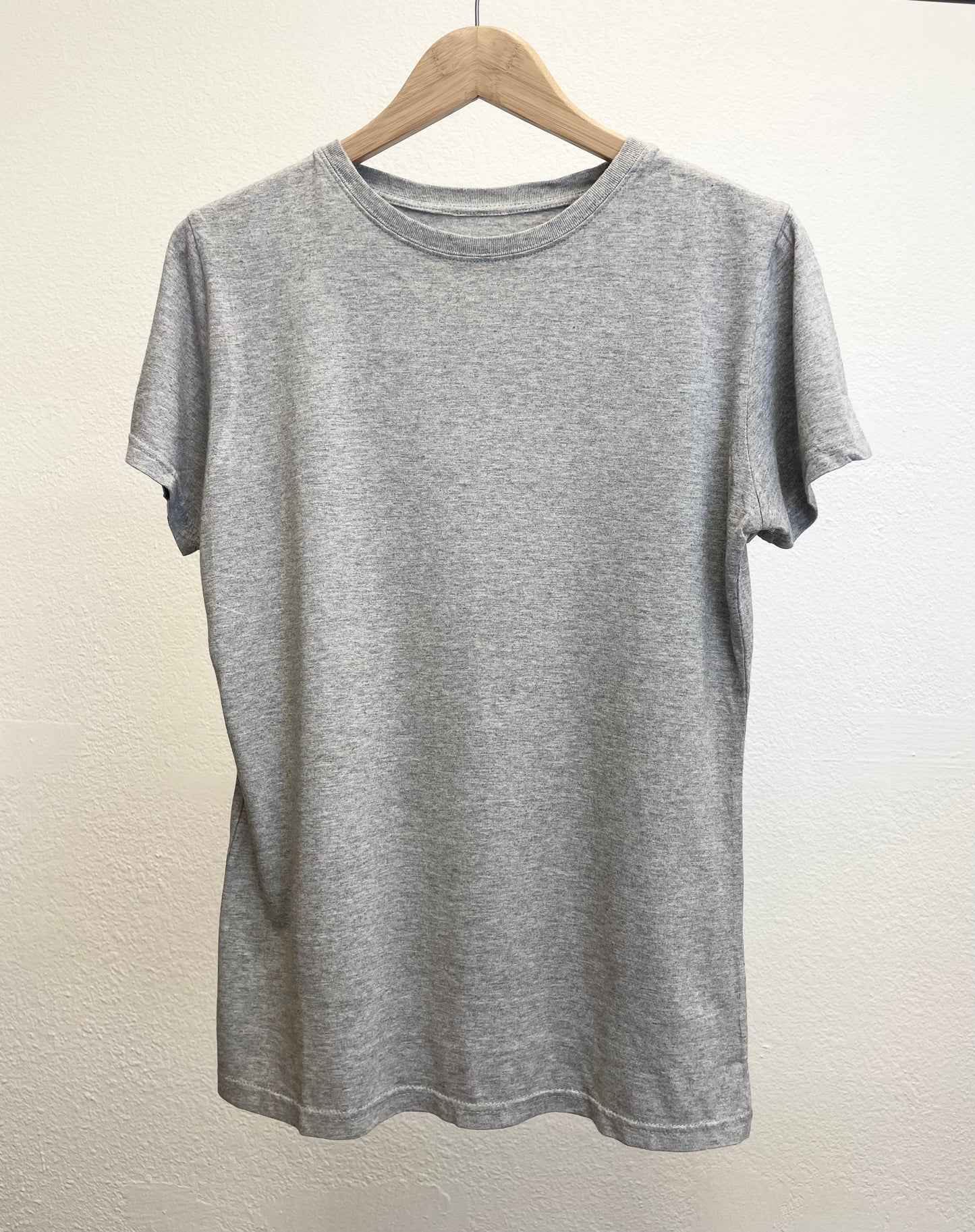 T-shirt à col rond et manches courtes en bambou/coton pour femme Spun Bamboo - Gris chiné