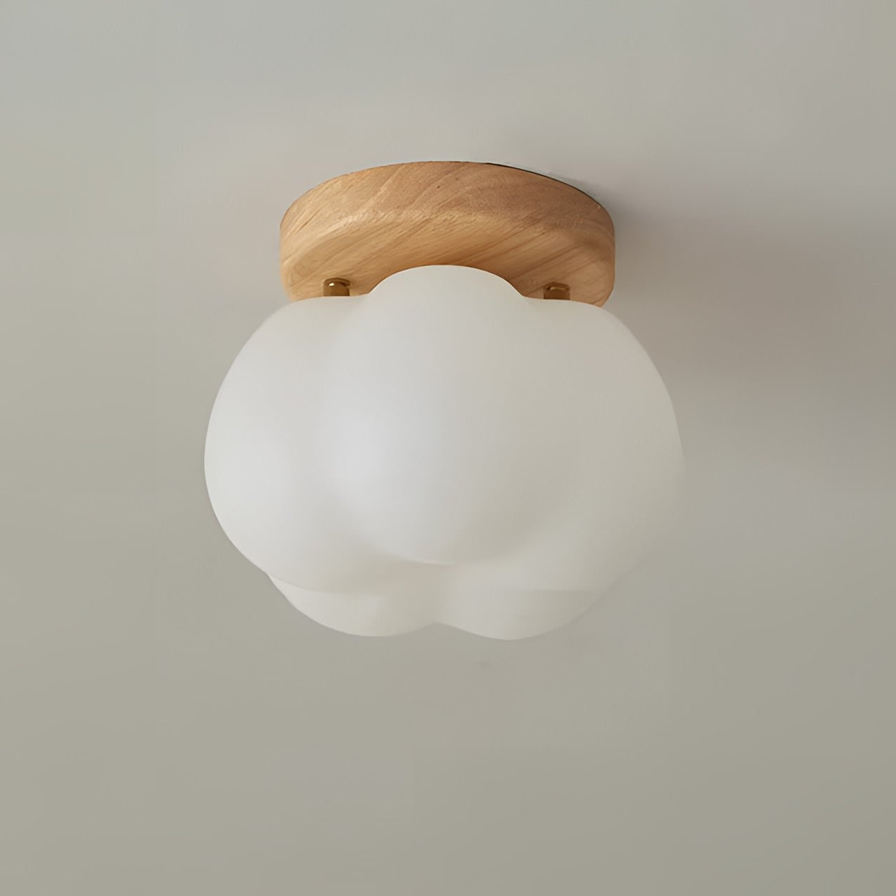 Pumpkin Flush Mount Ceiling Light Modern Round LED Ceiling Lamp