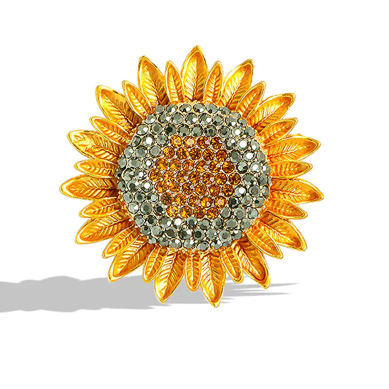 Broche Esmaltado Girasol Amarillo