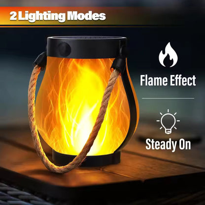 Waterproof Solar Flickering Flame Lantern – Hanging Outdoor Lights for Patio, Yard & Garden