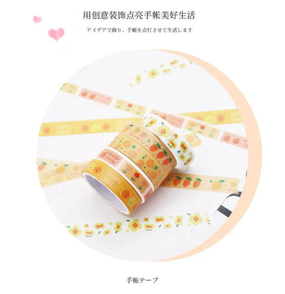 Kawaii Washi Tape Set | 5 Rolls for Scrapbooking and Journaling