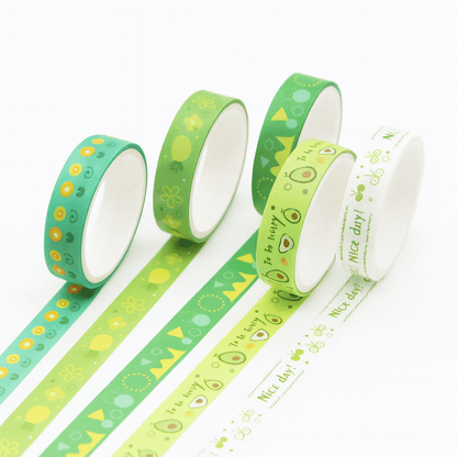 Kawaii Washi Tape Set | 5 Rolls for Scrapbooking and Journaling
