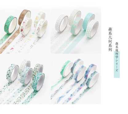 Kawaii Washi Tape Set | 5 Rolls for Scrapbooking and Journaling