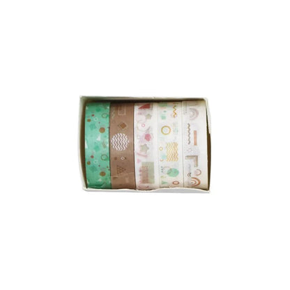 Kawaii Washi Tape Set | 5 Rolls for Scrapbooking and Journaling