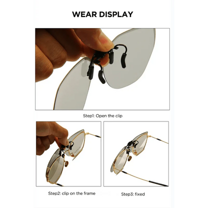 Unisex Clip-On Polarized Sunglasses – UV Protection
