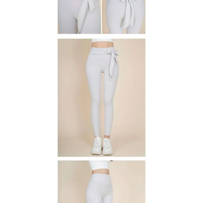 Korean Fashion High Waisted Bow Yoga Pants