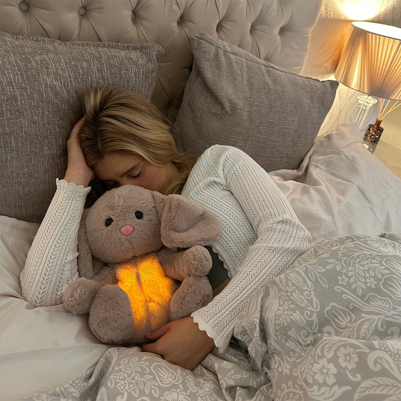 Breathing Plush Toy Calming Sleep Aid Stuffed Animal with Music & Light