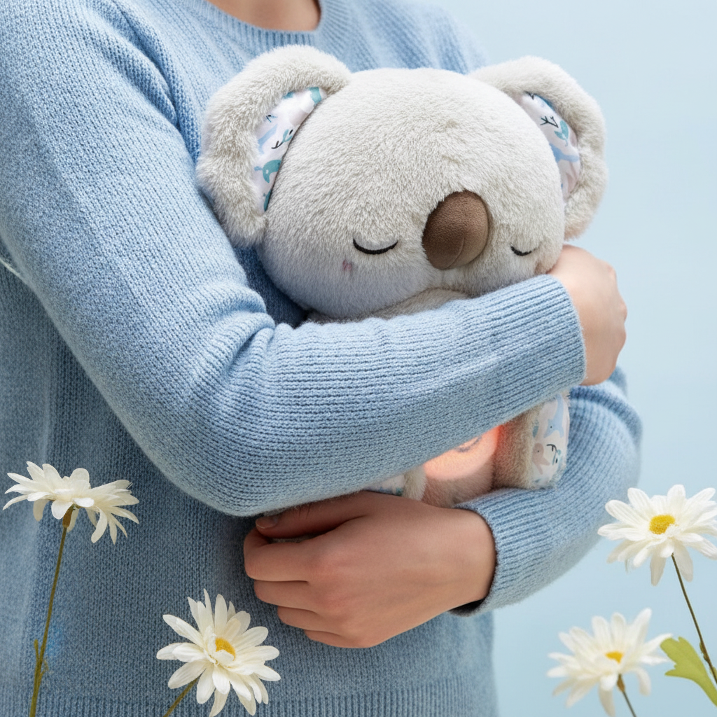 Breathing Plush Toy Calming Sleep Aid Stuffed Animal with Music & Light