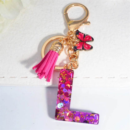 Personalized Butterfly Tassel Keychain 💖