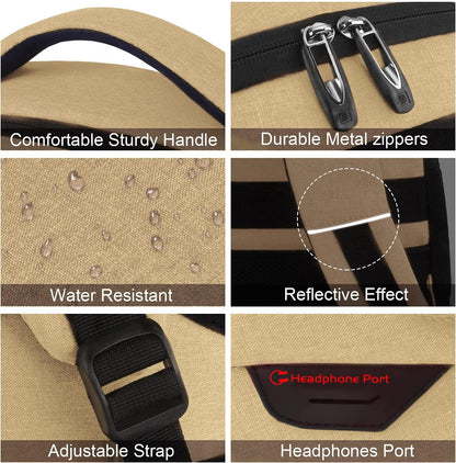 Sac à dos pour ordinateur portable mince antivol 15,6 pouces Sac de voyage à chargement USB