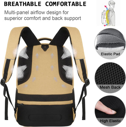 Sac à dos pour ordinateur portable mince antivol 15,6 pouces Sac de voyage à chargement USB