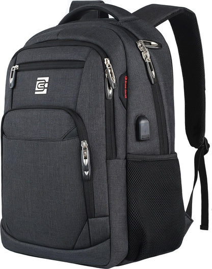 Sac à dos pour ordinateur portable mince antivol 15,6 pouces Sac de voyage à chargement USB