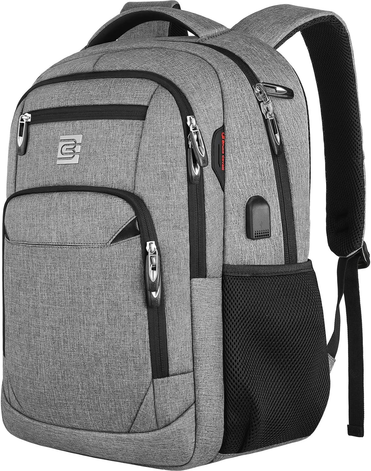 Sac à dos pour ordinateur portable mince antivol 15,6 pouces Sac de voyage à chargement USB