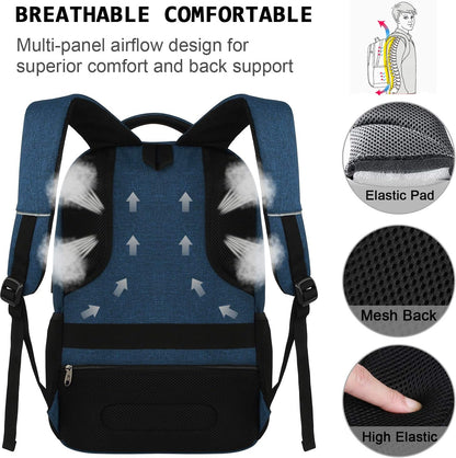 Sac à dos pour ordinateur portable mince antivol 15,6 pouces Sac de voyage à chargement USB