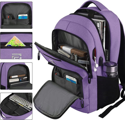Sac à dos pour ordinateur portable mince antivol 15,6 pouces Sac de voyage à chargement USB