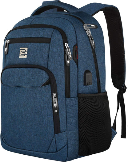 Sac à dos pour ordinateur portable mince antivol 15,6 pouces Sac de voyage à chargement USB