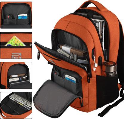 Sac à dos pour ordinateur portable mince antivol 15,6 pouces Sac de voyage à chargement USB