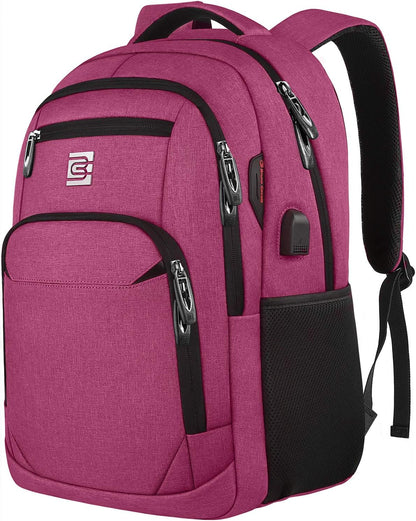 Sac à dos pour ordinateur portable mince antivol 15,6 pouces Sac de voyage à chargement USB