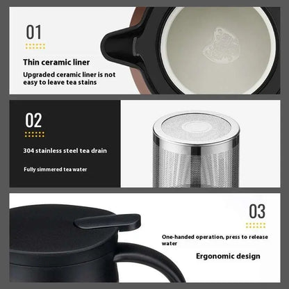 Garrafa de gran capacidad con separación de té y agua
