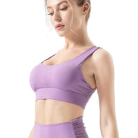 Lavender Fitness Bra with Nylon Main Fabric