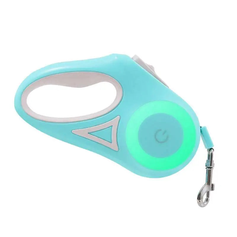 Laisse rétractable pour chien avec LED pour petits et moyens chiens