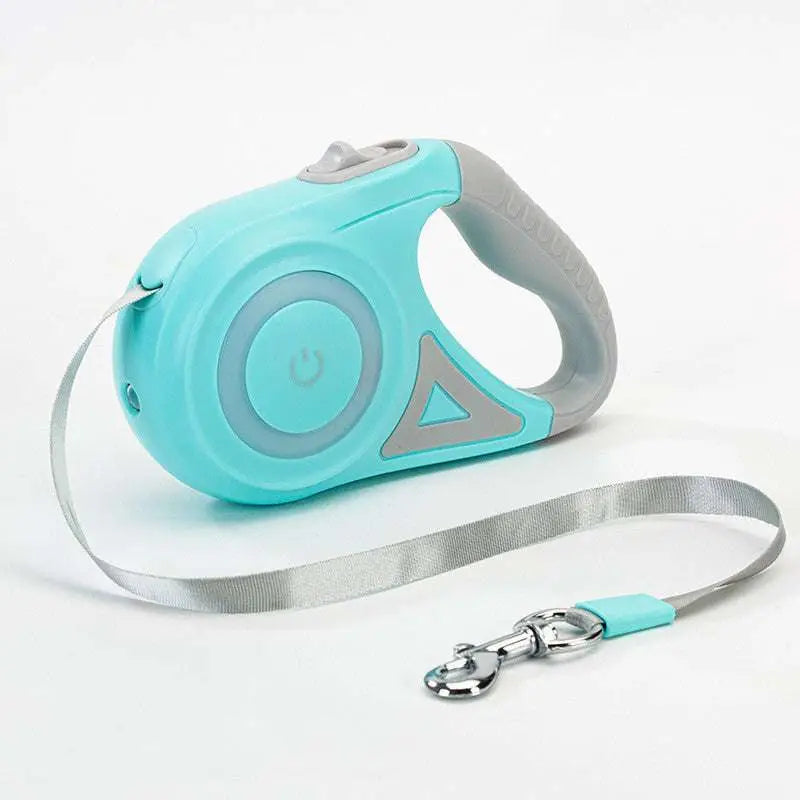 Laisse rétractable pour chien avec LED pour petits et moyens chiens